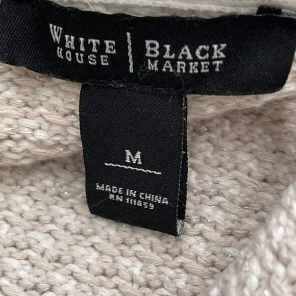 White House Black Market Women Knit Cardigan Jacket Size M - Picture 6 of 8